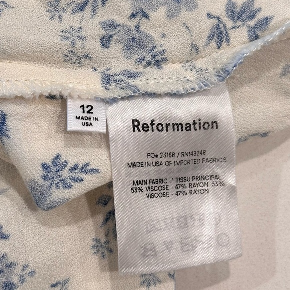 Reformation Floral Pacey Mini Dress in Color “Lula” Size 12 - Picture 4 of 9